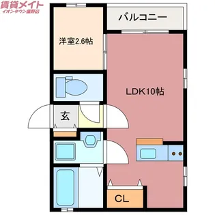 ラシュレ東員【2階】の間取り