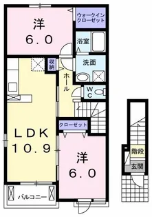 ピア野市II【2階】の間取り