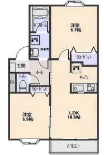 ブライト井の頭B棟【1階】の間取り