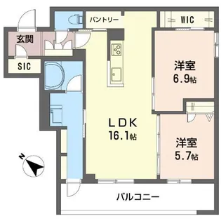 クアドリフォリオ浦和美園【2階】の間取り