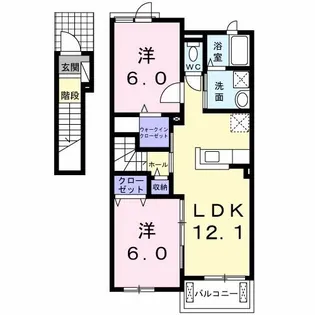 モリペトラII【2階】の間取り