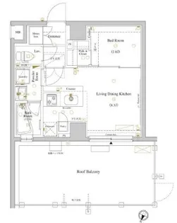 ルクレ高円寺アジールコート【6階】の間取り