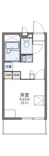 レオパレス月隈南【1階】の間取り