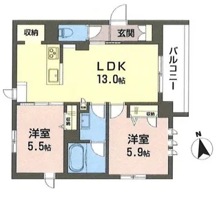 メゾンドアイ【2階】の間取り
