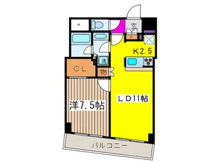 レジディア日本橋人形町II【9階】の間取り