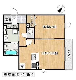 メゾン クレール【1階】の間取り