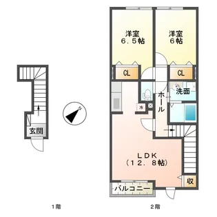 ヴェルサイユ【2階】の間取り