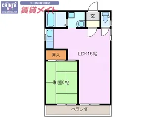 メゾンアルフォート【3階】の間取り