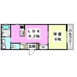 クレインコート鶴野【1階】の間取り