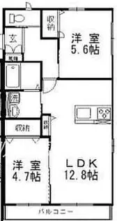 ウィルコート【2階】の間取り