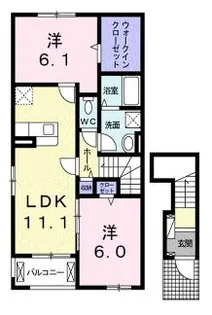 クラシオン【2階】の間取り