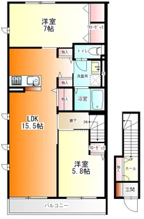 Cocoon Palace C【2階】の間取り