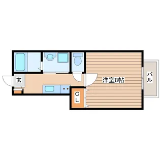 アスコット薬師堂西【1階】の間取り