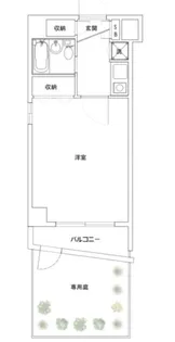 クレッセント白金【1階】の間取り