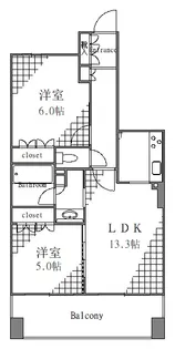 アデニウム入谷ステーションファースト【7階】の間取り