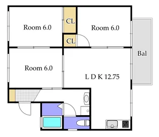 セジュール尾銭【2階】の間取り