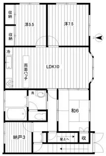 弦巻4準貸家【2階】の間取り