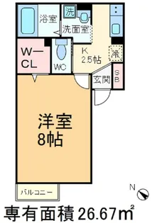 セレーノ【1階】の間取り