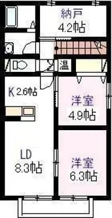 フォレスト長束【2階】の間取り