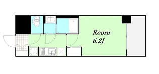 プレサンスタワー北浜【7階】の間取り