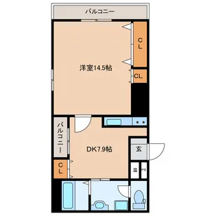 アビリティ上町弐番館【6階】の間取り