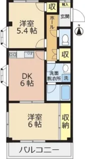 コスモハイツセブン【3階】の間取り