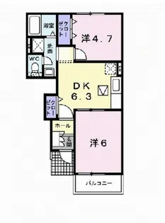 サンライズメゾン弐番館【1階】の間取り