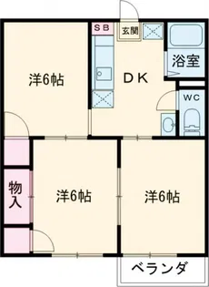 パールハイツA【1階】の間取り