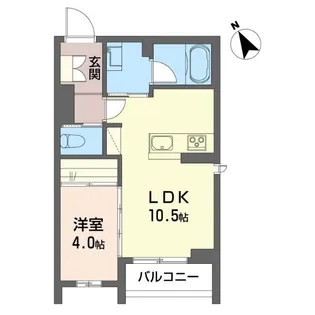 ブルーム ユー 今泉【2階】の間取り