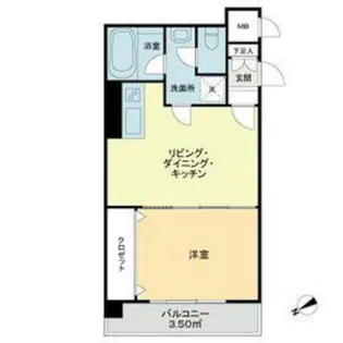 高井戸西コーポ【1階】の間取り