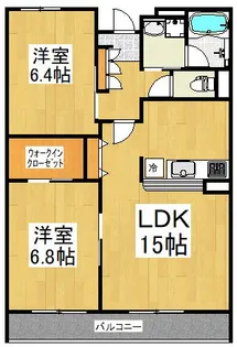 ガーデンビィラ六番館【1階】の間取り