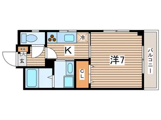 青山コ-ポB棟【3階】の間取り