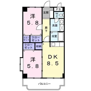 サニーヒル【1階】の間取り