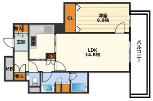 OAPレジデンスタワー西館【7階】の間取り