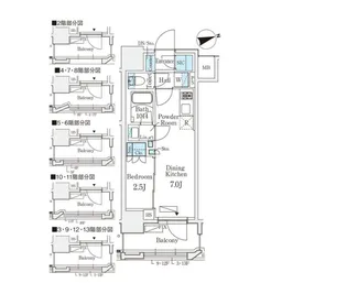 リビオメゾン御茶ノ水EAST【9階】の間取り