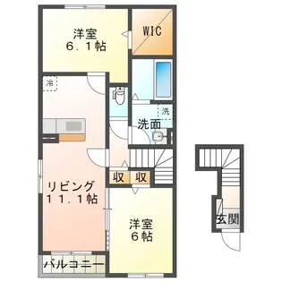 メゾン ラヴィエール アン【2階】の間取り