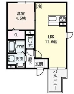 エスポワール東加賀屋【3階】の間取り