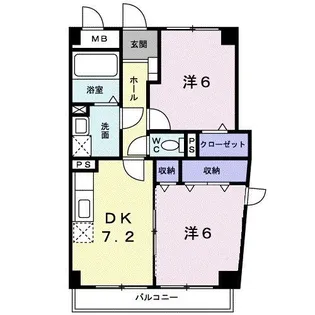 ソレーユ,松岡【3階】の間取り