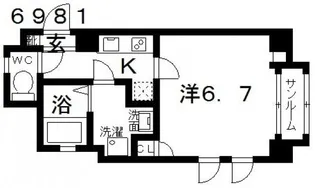 オーシャン青山【3階】の間取り