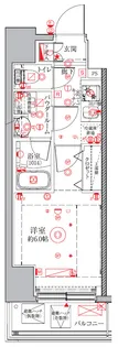 クレイシアIDZ横浜桜木町【4階】の間取り