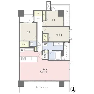 グランフォセット郡山堤下【7階】の間取り