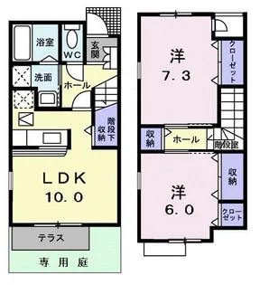 シンフォニーキャッスル【1階】の間取り