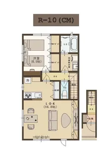 ユーソニアン・前川東Dの間取り