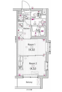 ガーラ・アヴェニュー調布【4階】の間取り