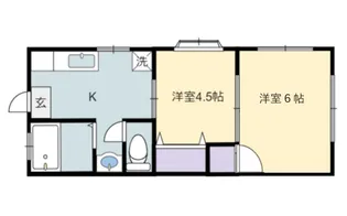 竹ノ内マンション【1階】の間取り
