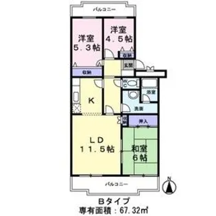 エトワール【4階】の間取り