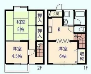 カーサー弥生D【1階】の間取り