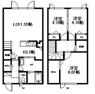 レトア緑が丘【1階】の間取り