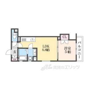 クリエオーレ牧野本町【1階】の間取り