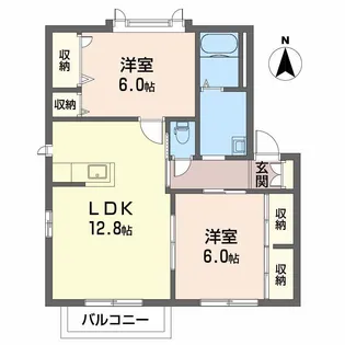 ウエストフィールド E棟【2階】の間取り